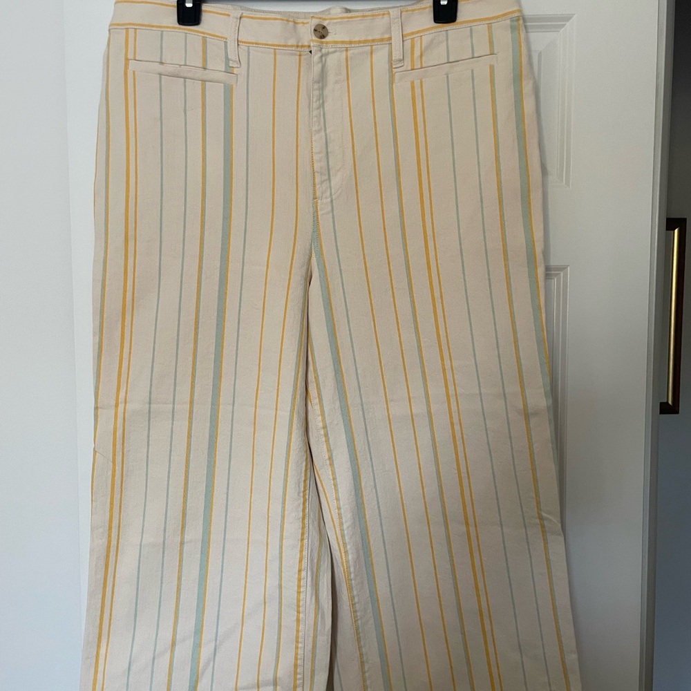 Striped Cream and Yellow Men's Pants